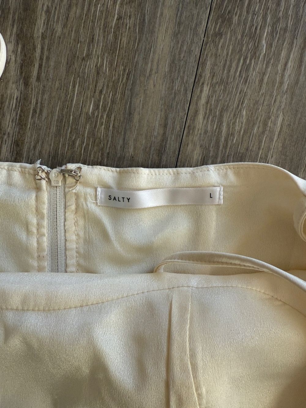 Women's Cream Spaghetti Strap Crop Top - Picture 3 of 3